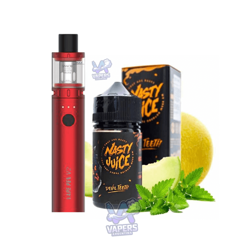 Combo Smok Vape Pen 22 Vaper Recargable + Líquido E-Juice Nasty 100mL 3mg
