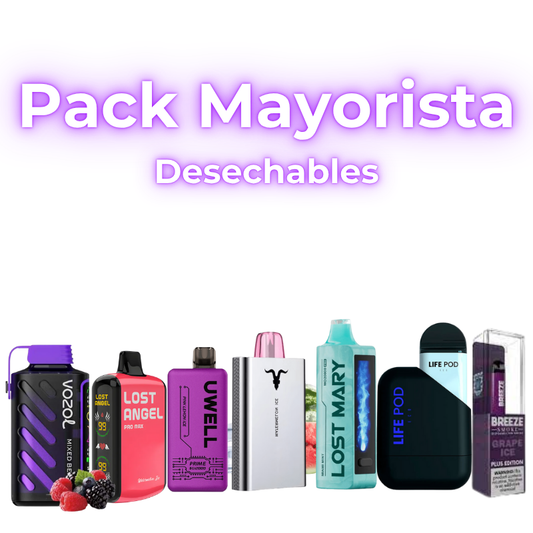 Pack mayorista - Vapers Desechables Alta rotación y máxima ganancia