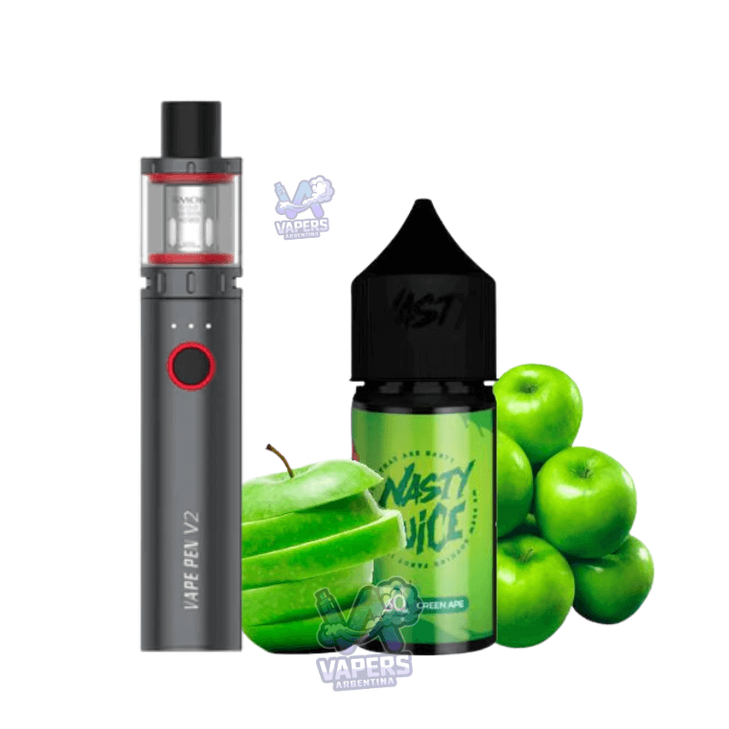 Combo Smok Vape Pen 22 Vaper Recargable + Líquido E-Juice Nasty 100mL 3mg