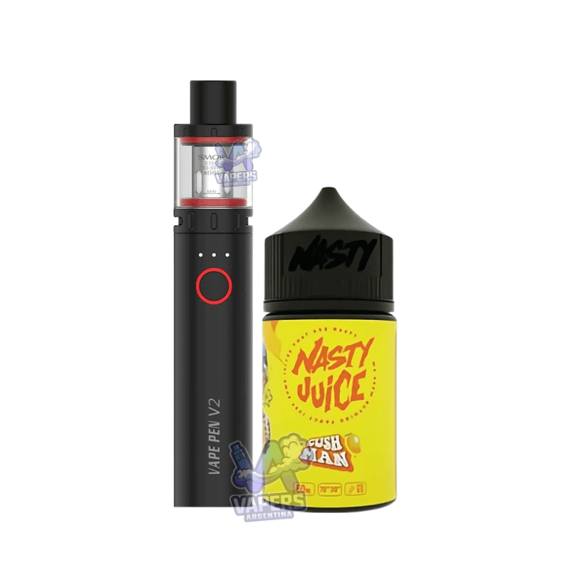 Combo Smok Vape Pen 22 Vaper Recargable + Líquido E-Juice Nasty 100mL 3mg