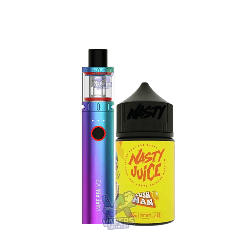 Combo Smok Vape Pen 22 Vaper Recargable + Líquido E-Juice Nasty 100mL 3mg