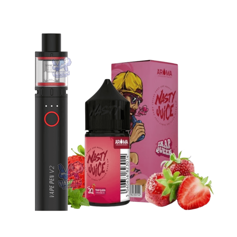 Combo Smok Vape Pen 22 Vaper Recargable + Líquido E-Juice Nasty 100mL 3mg