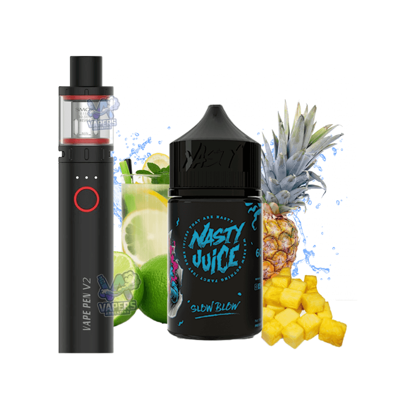 Combo Smok Vape Pen 22 Vaper Recargable + Líquido E-Juice Nasty 100mL 3mg