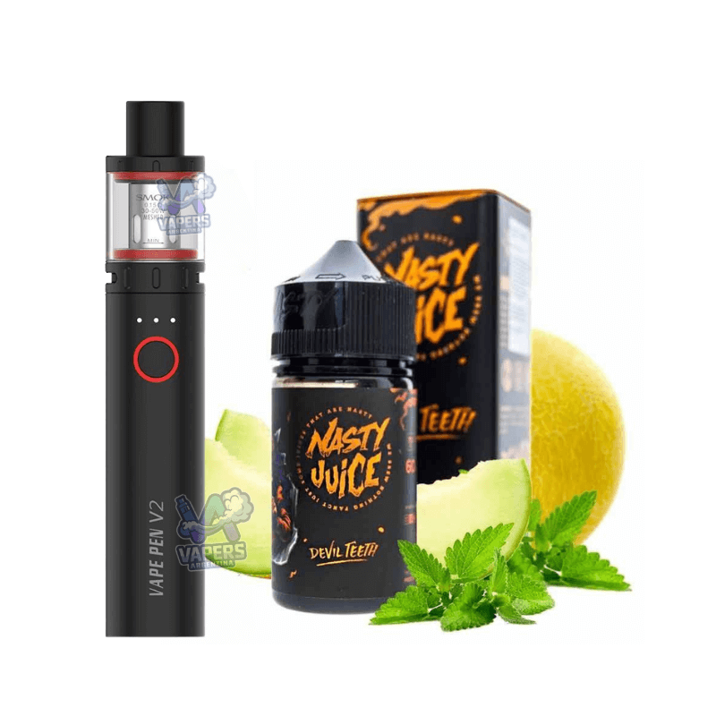 Combo Smok Vape Pen 22 Vaper Recargable + Líquido E-Juice Nasty 100mL 3mg