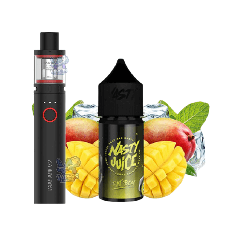 Combo Smok Vape Pen 22 Vaper Recargable + Líquido E-Juice Nasty 100mL 3mg