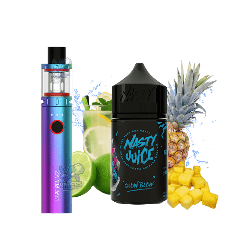 Combo Smok Vape Pen 22 Vaper Recargable + Líquido E-Juice Nasty 100mL 3mg