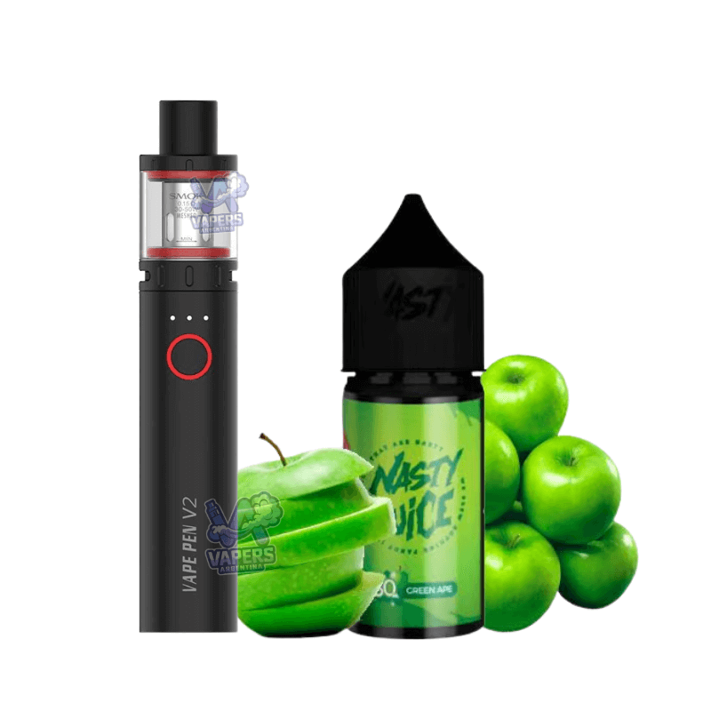Combo Smok Vape Pen 22 Vaper Recargable + Líquido E-Juice Nasty 100mL 3mg