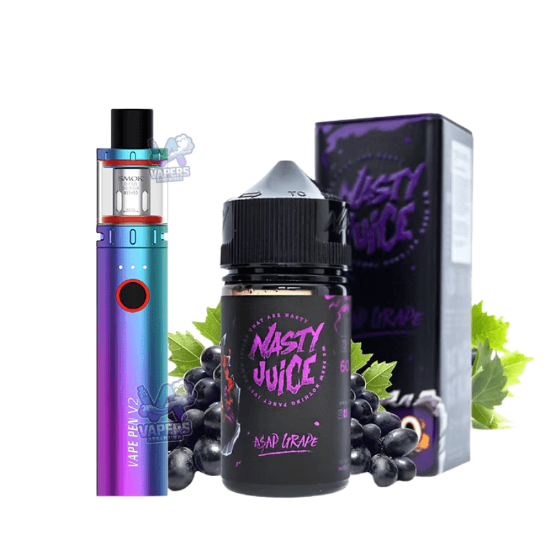 Combo Smok Vape Pen 22 Vaper Recargable + Líquido E-Juice Nasty 100mL 3mg
