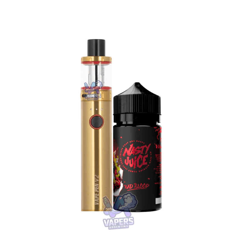 Combo Smok Vape Pen 22 Vaper Recargable + Líquido E-Juice Nasty 100mL 3mg