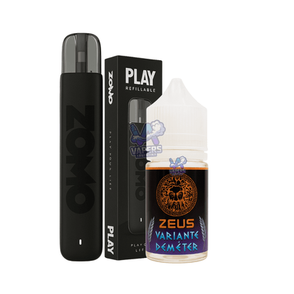 Zomo Play + Zeus Salt 0% Nicotina 100% Placer