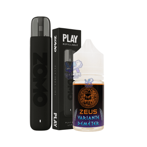 Zomo Play + Zeus Salt 0% Nicotina 100% Placer